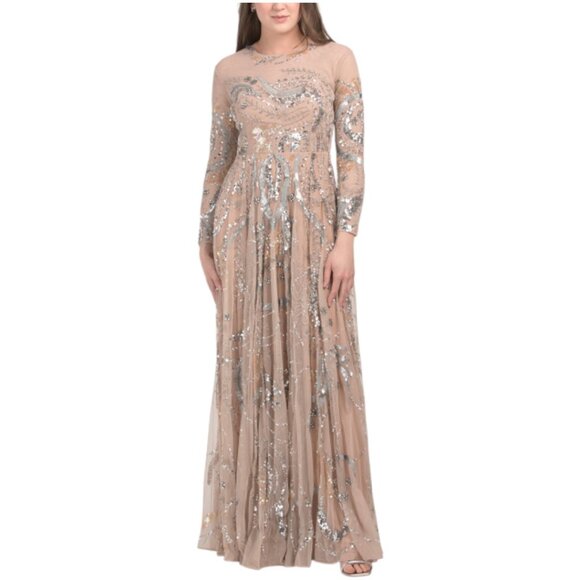 MAC DUGGAL Long Sleeve Embellished Gown - Picture 1 of 3